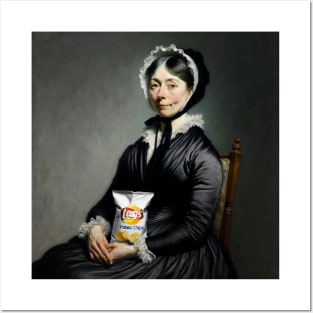 Whistler's Mother's Snack Break: National Potato Chip Day Posters and Art